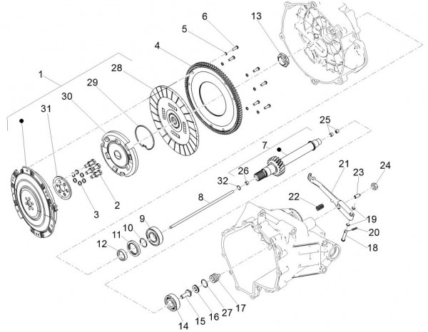 Motor Kupplung - Moto-Guzzi V 9 850ccm 4T 4V AC 2017- ZGULHB00