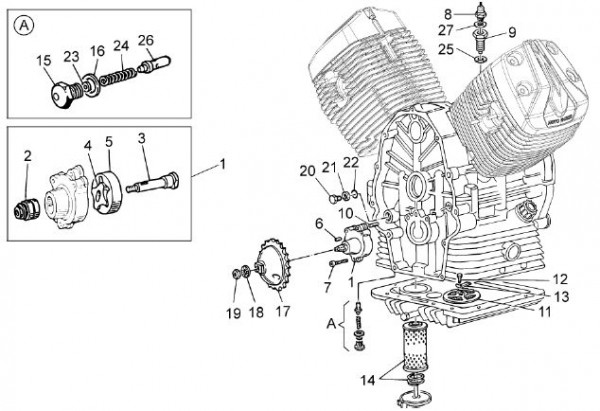 Motor Ölpumpe - Moto-Guzzi V 7 750ccm 4T 4V AC 2013- ZGULWT00