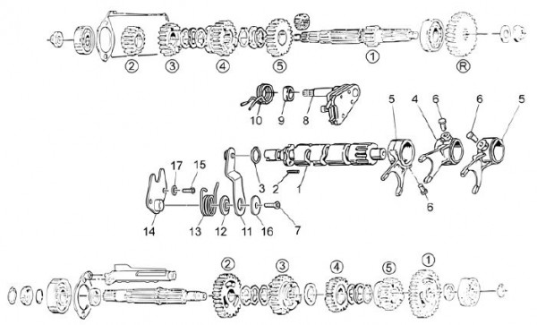 Motor Schaltgabel - Moto-Guzzi V 7 750ccm 4T 4V AC 2013- ZGULWUA1