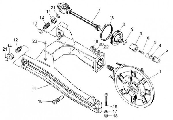 Motor Getriebe - Moto-Guzzi V 7 750ccm 4T 4V AC 2013- ZGULWUA1