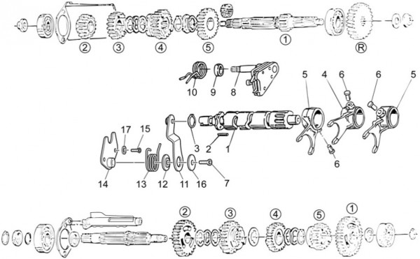 Motor Schaltgabel - Moto-Guzzi V 7 750ccm 4T 4V AC 2014- ZGULWS00