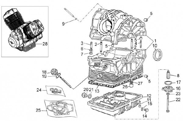 Motor Motor - Moto-Guzzi V 7 750ccm 4T 4V AC 2013- ZGULWU01