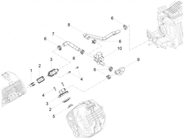 Motor Sekundärluftsystem - Moto-Guzzi V 9 850ccm 4T 4V AC 2017- ZGULHE00