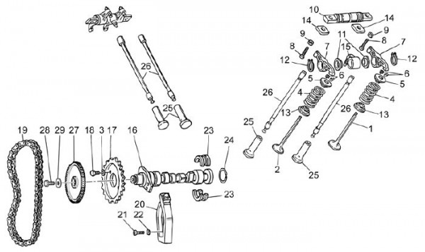 Motor Steuerung - Moto-Guzzi V 7 750ccm 4T 4V AC 2013- ZGULWU01