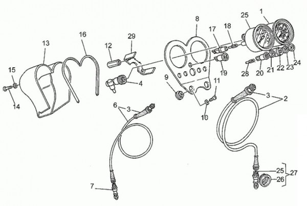 Lenker Tachometer II - Moto-Guzzi S 1000ccm 4T AC 1992- ZGUVV