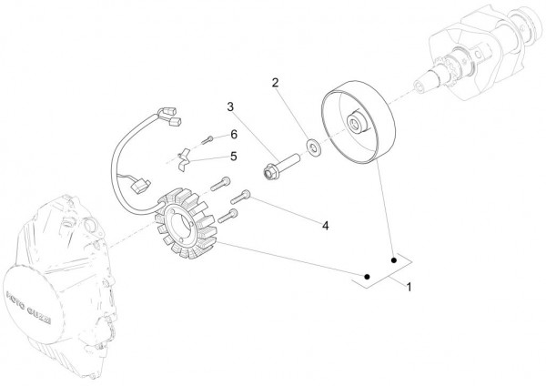 Motor Lichtmaschine - Moto-Guzzi V 9 850ccm 4T 4V AC 2017- ZGULHB00