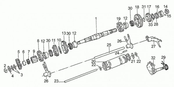 Motor Festrad - Moto-Guzzi S 1000ccm 4T AC 1992- ZGUVV