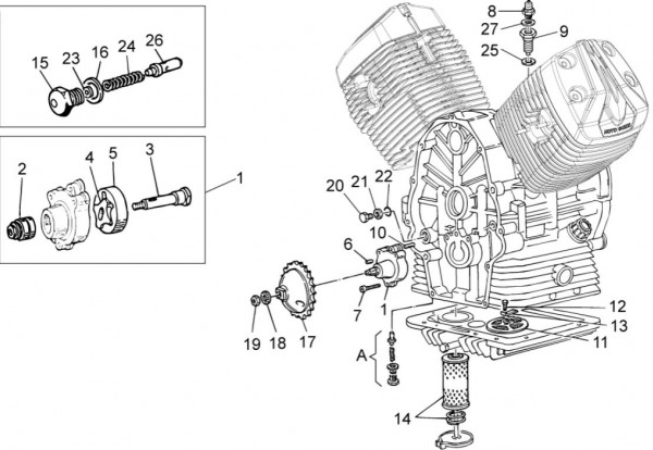 Motor Ölpumpe - Moto-Guzzi V 7 750ccm 4T 4V AC 2014- ZGULWS00