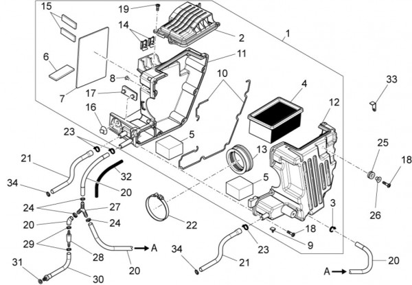 Motor Luftfilter - Moto-Guzzi V 7 750ccm 4T 4V AC 2014- ZGULWS00