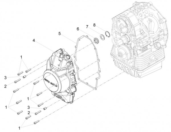 Motor Gehäusedeckel - Moto-Guzzi V 9 850ccm 4T 4V AC 2017- ZGULHB00