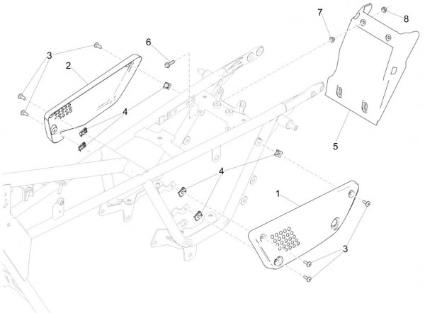 Fahrgestell Seitenverkleidungen - Moto-Guzzi V 9 850ccm 4T 4V AC 2017- ZGULHB00